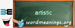 WordMeaning blackboard for artistic